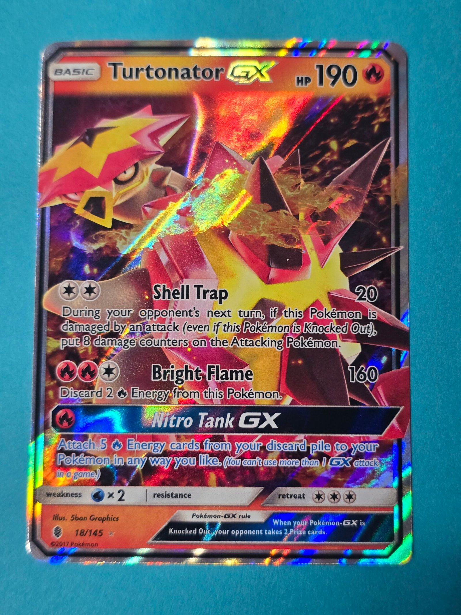 Turtonator-GX 18/145 (Holo) - Guardians Rising Pokémon Card x1