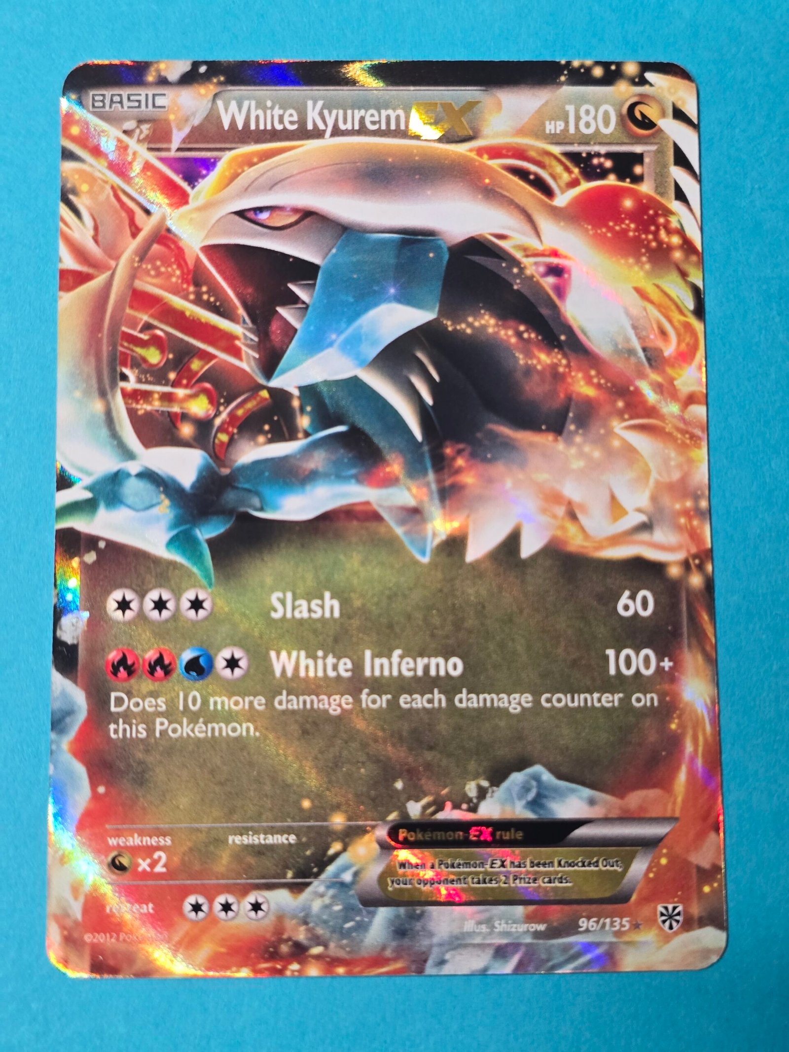 White Kyurem-EX 96/135 (Holo) - Plasma Storm Pokémon Card x1