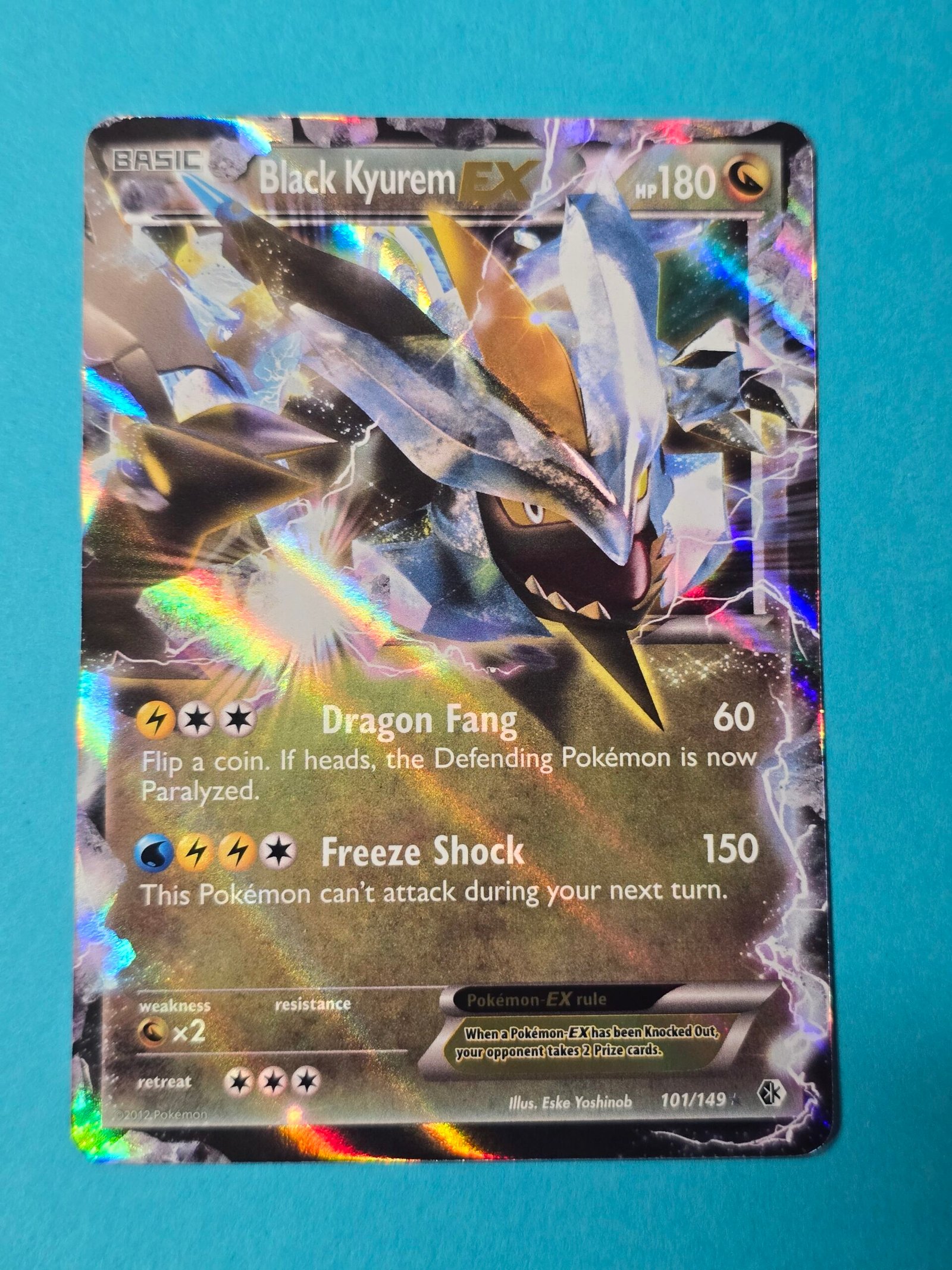 Black Kyurem EX 101/149 Boundaries Crossed (Holo) Pokémon Card x1