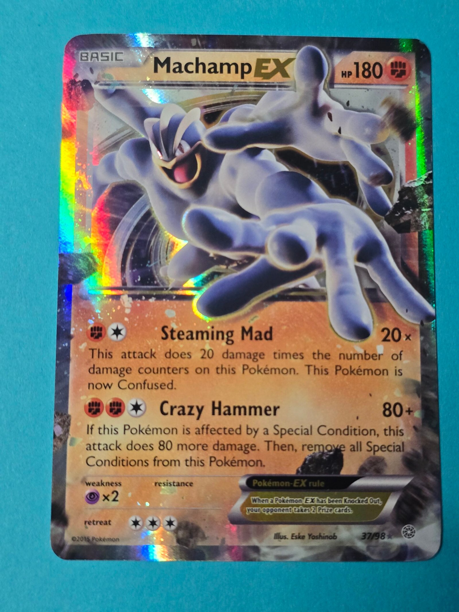 Machamp EX 37/98 XY: Ancient Origins (Holo) Pokémon Card x1
